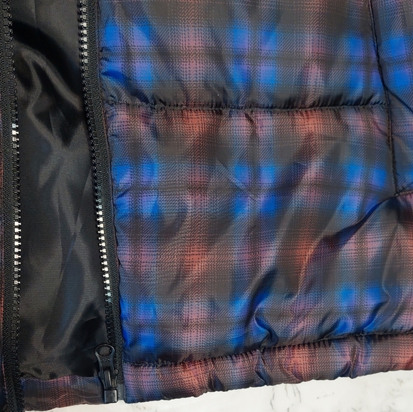 NWT Nordstrom BP Multicolor Plaid Puffer Jacket, Size XS (runs big) - Picture 8 of 9